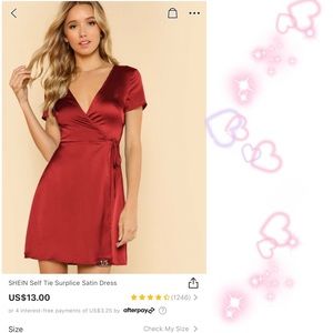 SHEIN | Tie Satin Dress | NWOT